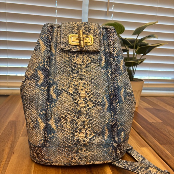 Brahmin Handbags - Brahmin Maddie Joyful Oceangrove Sling Backpack Genuine Leather